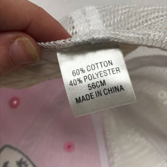 John Deere Pink White Mesh Snapback Hat - Picture 8 of 8